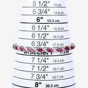 Bids.com 7.78 Carat Genuine Ruby and White Diamond 10K Yellow Gold Bracelet Bracelets White Smoke size 7.00