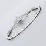 Bids.com 5.10 Carat Lab Grown Diamond 14K White Gold Bracelet Bracelets Light Gray size 7.00
