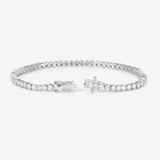 Bids.com 5.10 Carat Lab Grown Diamond 14K White Gold Bracelet Bracelets White Smoke size 7.00