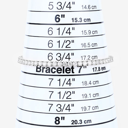 Bids.com 5.10 Carat Lab Grown Diamond 14K White Gold Bracelet Bracelets White Smoke size 7.00