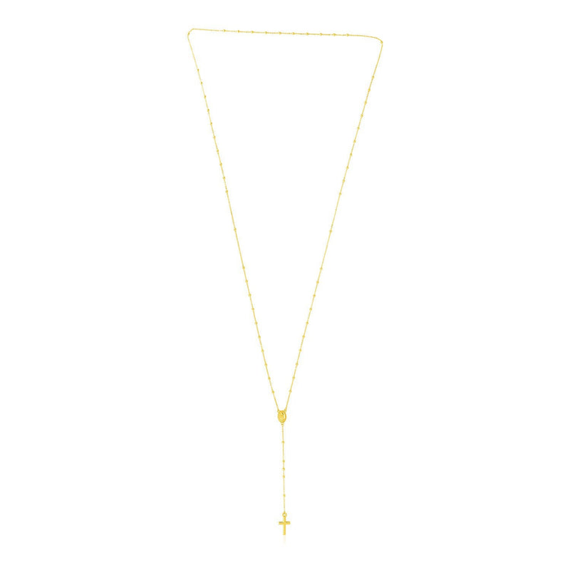 Bids.com 14k Yellow Gold Rosary Necklace Necklaces White Smoke 26 / Yellow Gold