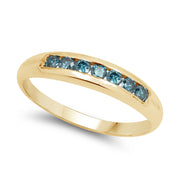 Bids.com 14K Yellow Gold Plated 0.35 Carat Genuine Blue Diamond .925 Sterling Silver Ring Rings White Smoke size 9.00,size 9.50,size 6.00,size 7.00,size 8.00