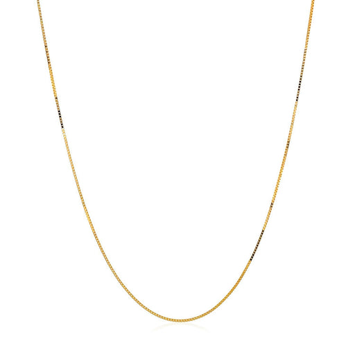 Bids.com 14k Yellow Gold Classic Box Chain 0.45mm Necklaces White Smoke 16 / Yellow Gold,18 / Yellow Gold,20 / Yellow Gold