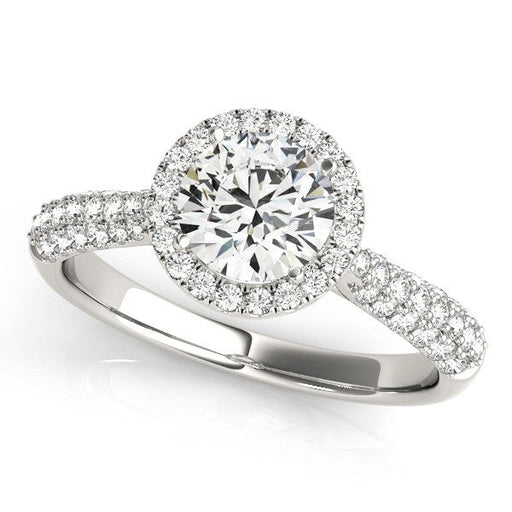 Bids.com 14k White Gold Halo Diamond Engagement Ring with Pave Band (1 1/3 cttw) Rings White Smoke 3 / White Gold,3.5 / White Gold,4 / White Gold,4.5 / White Gold,5 / White Gold,5.5 / White Gold,6 / White Gold,6.5 / White Gold,7 / White Gold,7.5 / White Gold,8 / White Gold,8.5 / White Gold,9 / White Gold
