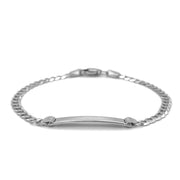 Bids.com 14k White Gold Curb Link Chain Polished Children's ID Bracelet Bracelets White Smoke 6 / White Gold