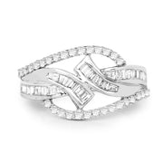 Bids.com 0.72 Carat Genuine White Diamond 14K White Gold Ring (E-F-G Color, VS-SI Clarity) Rings White Smoke size 6.00