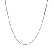 Bids.com 14k White Gold Gourmette Chain 1.0mm Necklaces White Smoke 16 / White Gold,18 / White Gold,20 / White Gold,One / White Gold