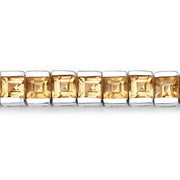Bids.com 8.25 Carat Genuine Citrine .925 Sterling Silver Bracelet Bracelets Lavender size 7.00