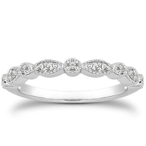 Bids.com 14k White Gold Vintage Look Fancy Pave Diamond Milgrain Wedding Ring Band Rings White Smoke 4 / White Gold,4.5 / White Gold,5 / White Gold,5.5 / White Gold,6 / White Gold,6.5 / White Gold,7 / White Gold,7.5 / White Gold,8 / White Gold,8.5 / White Gold,9 / White Gold