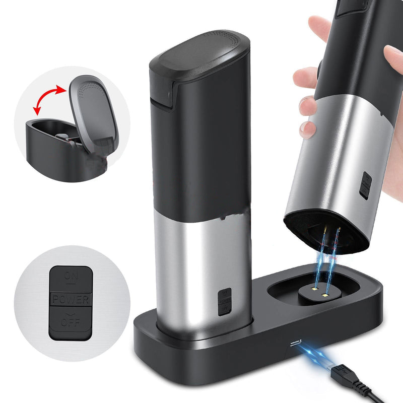 SmartPursue™ Kitchen Ceramic Pepper Electric Grinder Spice Grinders White Smoke 1set / USB,2sets / USB