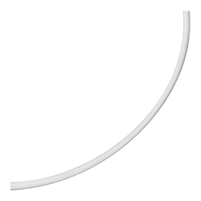Bids.com 4.0mm 14k Two Tone Gold Reversible Omega Necklace Necklaces White Smoke 16 / Two-Tone Gold,17 / Two-Tone Gold,18 / Two-Tone Gold,20 / Two-Tone Gold