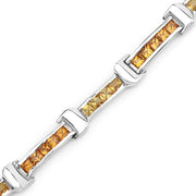 Bids.com 6.48 Carat Genuine Multi Sapphire .925 Sterling Silver Bracelet Bracelets White Smoke size 7.50
