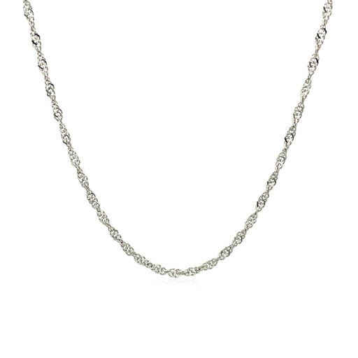 Bids.com 10k White Gold Singapore Chain 1.5mm Necklaces White Smoke 16 / White Gold,18 / White Gold,20 / White Gold,One / White Gold