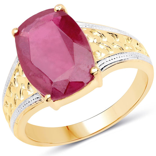 Bids.com 7.50 Carat Glass Filled Ruby .925 Sterling Silver Ring Rings White Smoke size 6.00,size 7.00,size 8.00,size 9.00,size 5.00