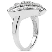 Bids.com 1.23 Carat Genuine White Diamond .925 Sterling Silver Ring Rings White Smoke size 7.00,size 8.00,size 6.00,size 9.00