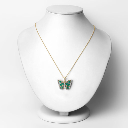 Bids.com 1.91 Carat Genuine Emerald and White Zircon .925 Sterling Silver Pendant Pendants White Smoke