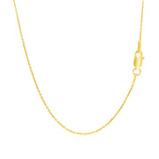 Bids.com 14k Yellow Gold Round Cable Link Chain 1.1mm Necklaces White Smoke 16 / Yellow Gold,18 / Yellow Gold