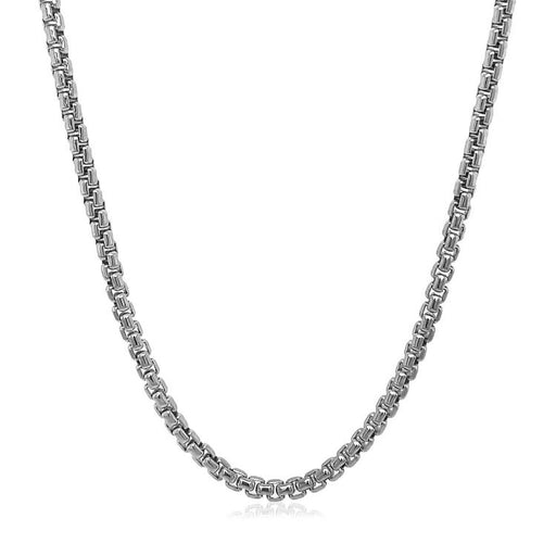Bids.com 14k White Gold Solid Round Box Chain (2.50 mm) Necklaces White Smoke 16 / White Gold,18 / White Gold,20 / White Gold,24 / White Gold