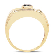Bids.com 14K Yellow Gold Plated 0.25 Carat Genuine Black Diamond .925 Sterling Silver Ring Rings White Smoke size 8.00,size 9.00,size 9.50,size 6.00,size 7.00