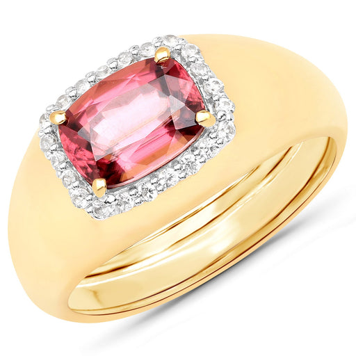 Bids.com 2.60 Carat Genuine Pink Zircon and White Zircon .925 Sterling Silver Ring Rings White Smoke size 7.00,size 6.00,size 8.00,size 9.00