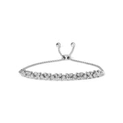 Bids.com .925 Sterling Silver 1/4 Cttw Diamond Marquise Shaped Link 4"-10" Adjustable Bolo Bracelet (I-J Color, I1-I2 Clarity) Bracelets White Smoke 7 / Yellow Sterling Silver,7 / White.Sterling Silver,7 / Yellow.Sterling Silver