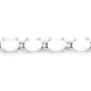 Bids.com 10.26 Carat Genuine Opal .925 Sterling Silver Bracelet Bracelets White Smoke size 7.00