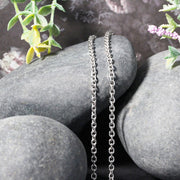 Bids.com 14k White Gold Diamond Cut Cable Link Chain (2.90 mm) Necklaces Gray 18 / White Gold,20 / White Gold,22 / White Gold,24 / White Gold,26 / White Gold