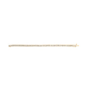 Bids.com 10K Yellow Gold 4.00 Cttw Channel Set Round Diamond Tennis 7" Bracelet (J-K Color, I1-I2 Clarity) Bracelets Seashell Yellow.Gold / 7