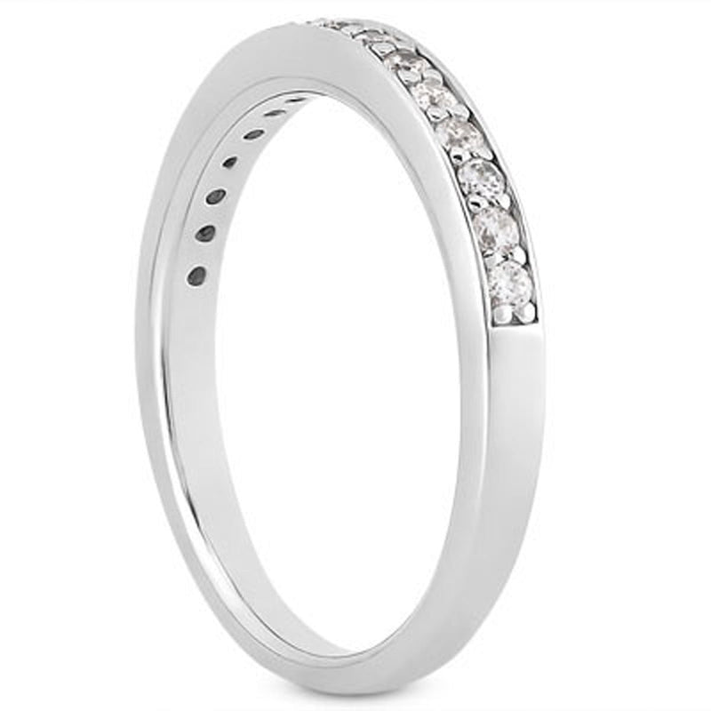 Bids.com 14k White Gold Pave Diamond Wedding Ring Band Set 1/2 Around Rings White Smoke 4 / White Gold,4.5 / White Gold,5 / White Gold,5.5 / White Gold,6 / White Gold,6.5 / White Gold,7 / White Gold,7.5 / White Gold,8 / White Gold,8.5 / White Gold,9 / White Gold