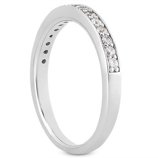 Bids.com 14k White Gold Pave Diamond Wedding Ring Band Set 1/2 Around Rings White Smoke 4 / White Gold,4.5 / White Gold,5 / White Gold,5.5 / White Gold,6 / White Gold,6.5 / White Gold,7 / White Gold,7.5 / White Gold,8 / White Gold,8.5 / White Gold,9 / White Gold