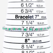 Bids.com 5.77 Carat Genuine Emerald and White Topaz .925 Sterling Silver Bracelet Bracelets White Smoke size 7.50,size 7.00