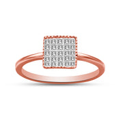 Bids.com 10K Rose Gold 1/3 Cttw Invisible Set Princess Cut Diamond Composite Square Shape Ring for Women (H-I color, I1-I2 clarity) - Size 7 Rings White Smoke 5 / Rose.Gold,8 / Rose.Gold,6 / Rose.Gold,9 / Rose.Gold,7 / Rose.Gold