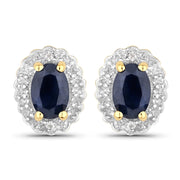 Bids.com 1.96 Carat Genuine Black Blue Sapphire and White Topaz .925 Sterling Silver Jewelry Set Jewelry Sets White Smoke