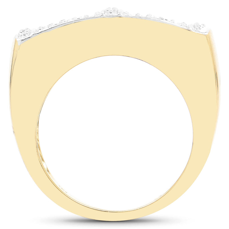 Bids.com 14K Yellow Gold Plated 0.25 Carat Genuine White Diamond .925 Sterling Silver Ring Rings White Smoke size 6.00,size 7.00,size 10.00,size 8.00,size 9.00,size 11.00,size 12.00