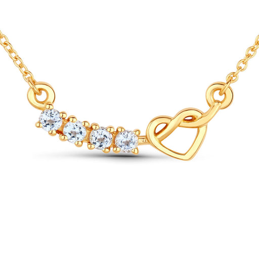 Bids.com 0.24 Carat Genuine Aquamarine .925 Sterling Silver Necklace Necklaces White Smoke size 18.00