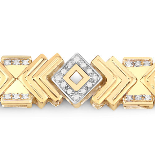 Bids.com 0.98 Carat Genuine White Diamond .925 Sterling Silver Bracelet Bracelets Wheat size 9.25