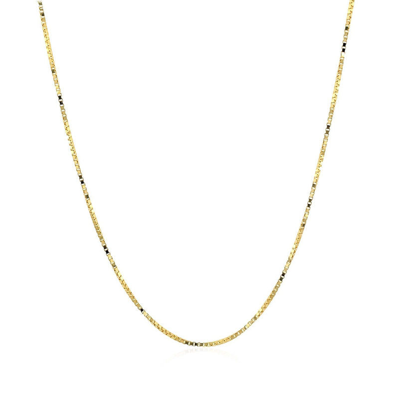 Bids.com 14k Yellow Gold Classic Box Chain 0.7mm Necklaces White Smoke 16 / Yellow Gold,18 / Yellow Gold,20 / Yellow Gold,24 / Yellow Gold