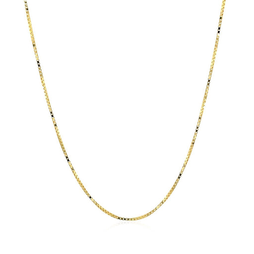 Bids.com 14k Yellow Gold Classic Box Chain 0.7mm Necklaces White Smoke 16 / Yellow Gold,18 / Yellow Gold,20 / Yellow Gold,24 / Yellow Gold