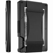 SmartPursue™ Carbon Fiber Wallet - RFID Blocking Metal Card Holder Card Wallet Dark Slate Gray Black