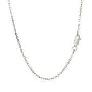 Bids.com Sterling Silver Rhodium Plated Cable Chain 1.5mm Necklaces White Smoke 16 / Sterling Silver,18 / Sterling Silver,20 / Sterling Silver,22 / Sterling Silver,24 / Sterling Silver,30 / Sterling Silver