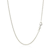 Bids.com 18k White Gold Round Cable Chain 1.5mm Necklaces White Smoke 16 / White Gold,18 / White Gold