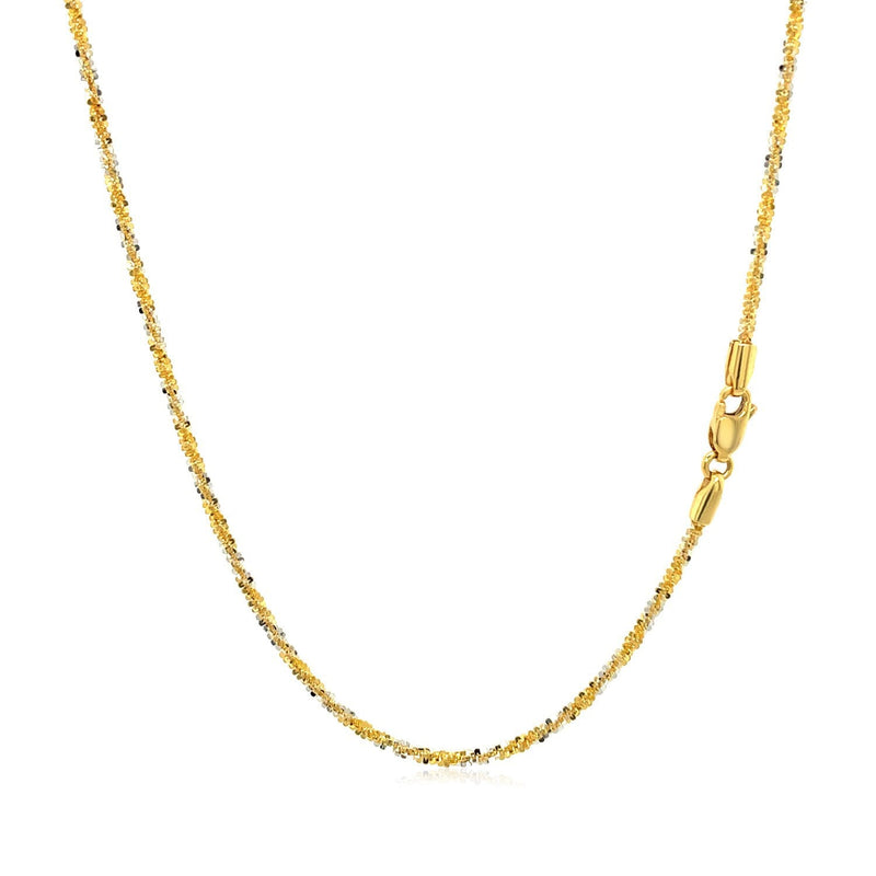 Bids.com 14k White and Yellow Gold Two Tone Sparkle Chain 1.5mm Necklaces White Smoke 16 / Two-Tone Gold,18 / Two-Tone Gold,20 / Two-Tone Gold,One / Two-Tone Gold