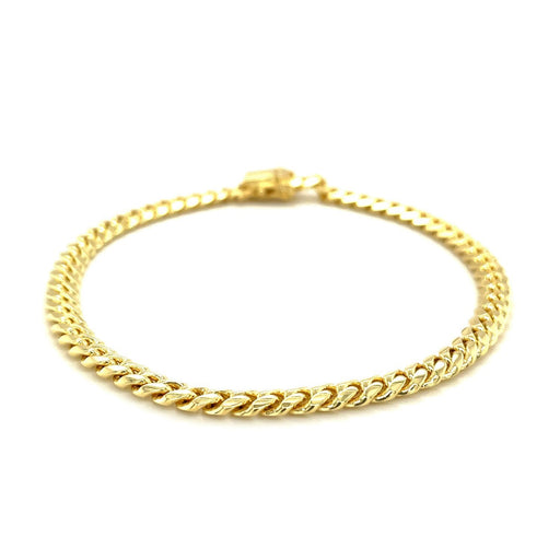 Bids.com 10k Yellow Gold Classic Miami Cuban Solid Bracelet (4.90 mm) Bracelets White Smoke 8.5 / Yellow Gold