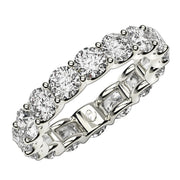 Bids.com Round Cut Lab Grown Diamond Eternity Ring in 14k White Gold (4 cttw FG/VS2) Rings White Smoke 4 / White Gold,4.5 / White Gold,5 / White Gold,5.5 / White Gold,6 / White Gold,6.5 / White Gold,7 / White Gold,7.5 / White Gold,8 / White Gold,8.5 / White Gold,9 / White Gold