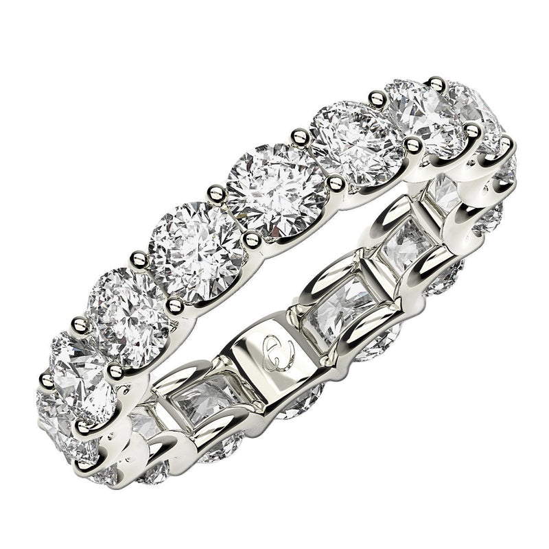 Bids.com Round Cut Lab Grown Diamond Eternity Ring in 14k White Gold (4 cttw FG/VS2) Rings White Smoke 4 / White Gold,4.5 / White Gold,5 / White Gold,5.5 / White Gold,6 / White Gold,6.5 / White Gold,7 / White Gold,7.5 / White Gold,8 / White Gold,8.5 / White Gold,9 / White Gold