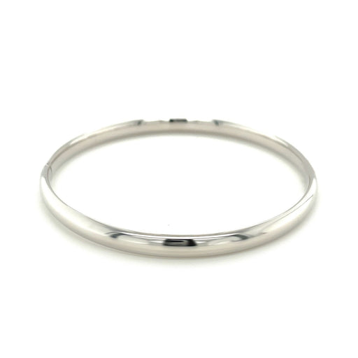 Bids.com Classic Bangle in 14k White Gold (5.0mm) Bracelets White Smoke 7 / White Gold,8 / White Gold