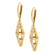 Bids.com 14K Yellow Gold 5/8 Cttw Diamond Geometrical Pillar Drop and Dangle Earrings (G-H Color, SI1-SI2 Clarity) Earrings White Smoke Yellow.Gold / 0.618