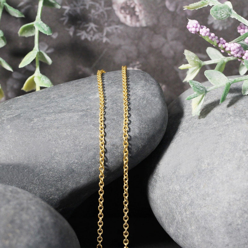 Bids.com 14k Yellow Gold Round Cable Link Chain 1.9mm Necklaces Gray 16 / Yellow Gold,18 / Yellow Gold,20 / Yellow Gold