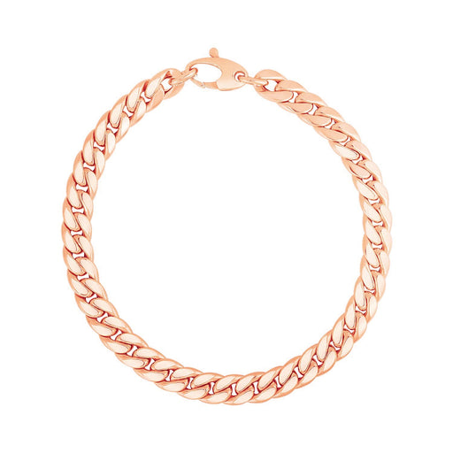 Bids.com 14K Rose Gold Cuban Link Bracelet Bracelets White Smoke 7.25 / Rose Gold