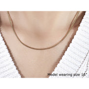 Bids.com 14k Yellow Gold Solid Round Box Chain 1.6 mm Necklaces Tan 16 / Yellow Gold,18 / Yellow Gold,20 / Yellow Gold,24 / Yellow Gold